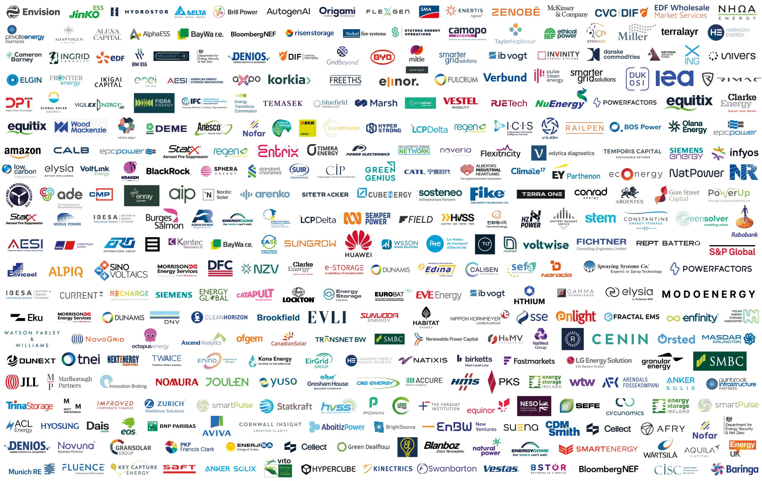 Energy Storage Summit 2025 Sponsors, Speakers and Attendee Logo Splash